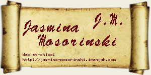 Jasmina Mošorinski vizit kartica